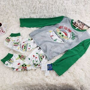 Star Wars 8 Multicolor Mandalorian Baby Yoda Pajama Set  Cute